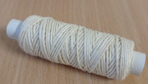Nici lniane bielone grube 25 m