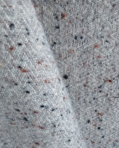 Wełna jasno - szara tweed